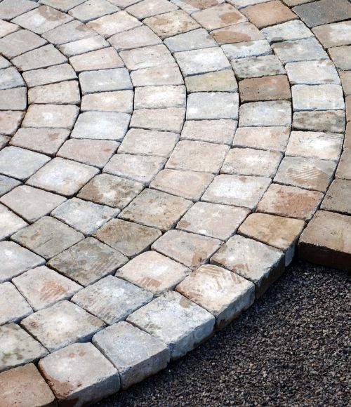 pavers in the backyard patio